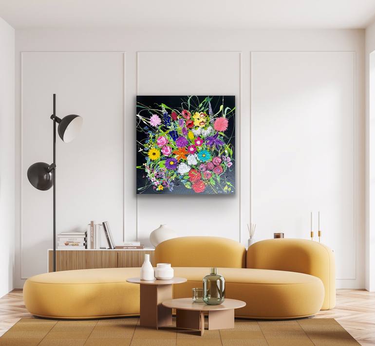 Original Abstract Expressionism Floral Painting by Diane Plant Art