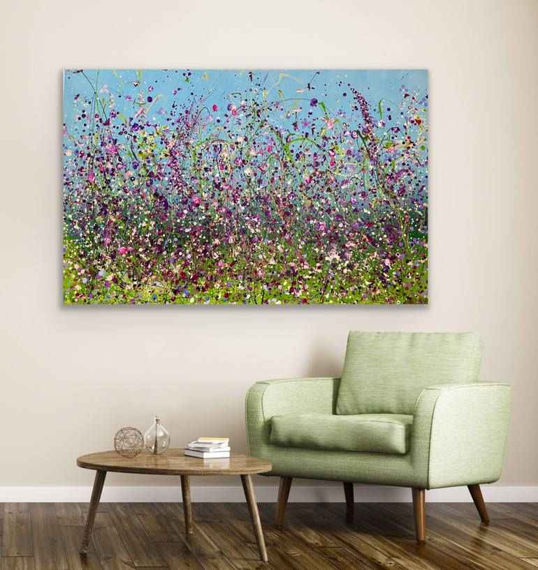 Original Abstract Expressionism Floral Painting by Diane Plant Art