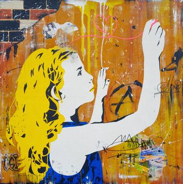 Original Street Art Children Paintings by Richard Augustin