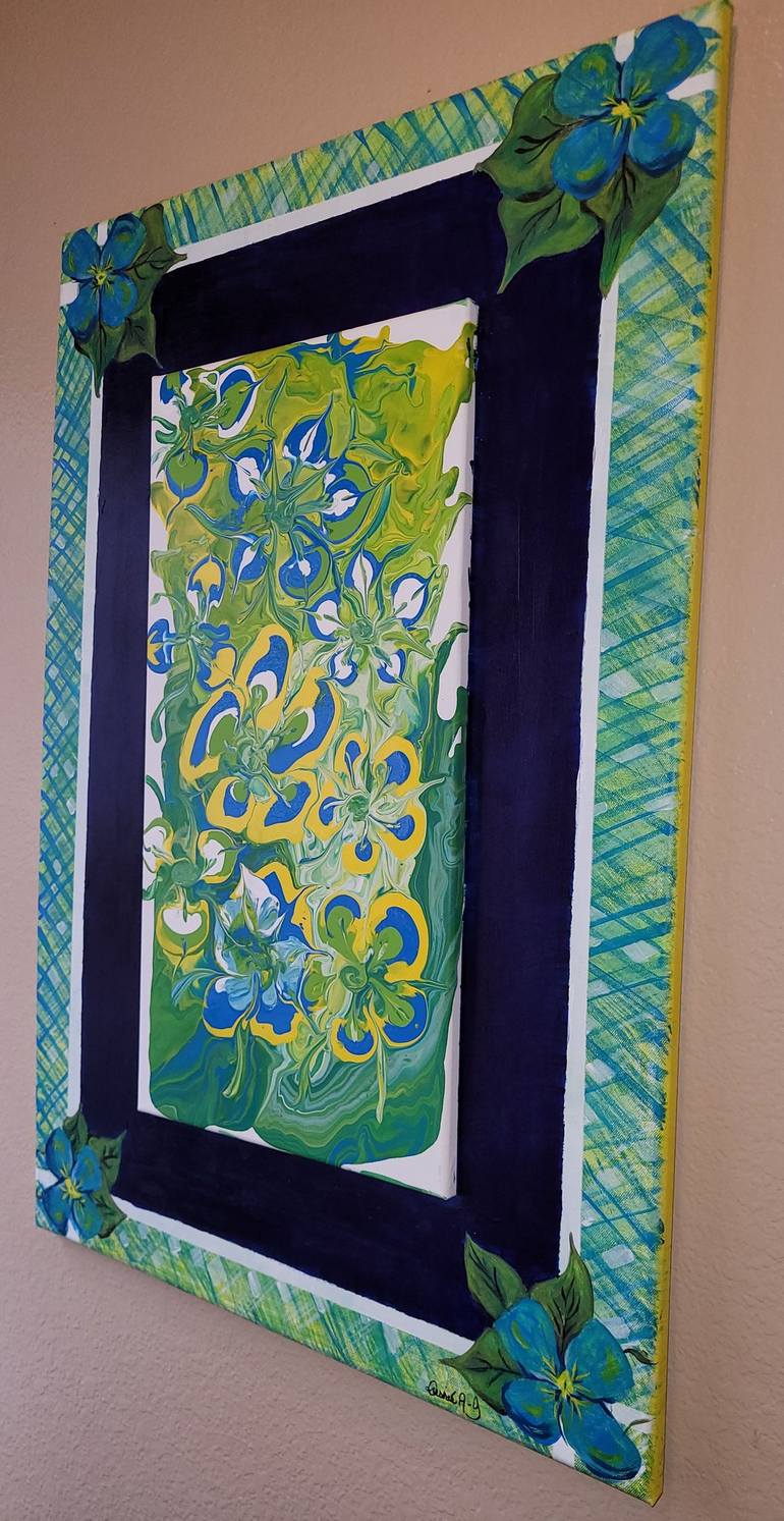 Original Abstract Floral Painting by Bijou Du Jour Artistry