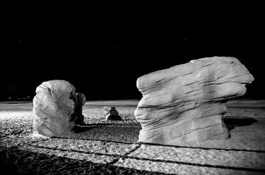 Rocks on the Beach at night thumb