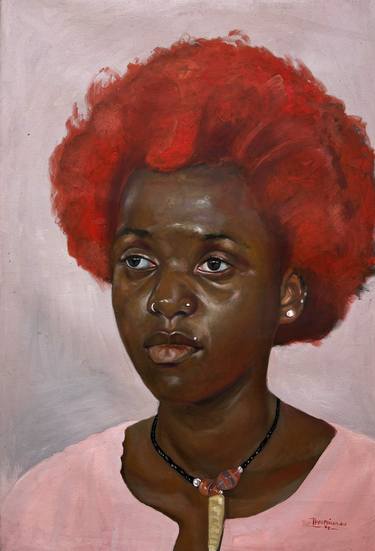 Original Portraiture Women Paintings by Theophilus Adewuyi