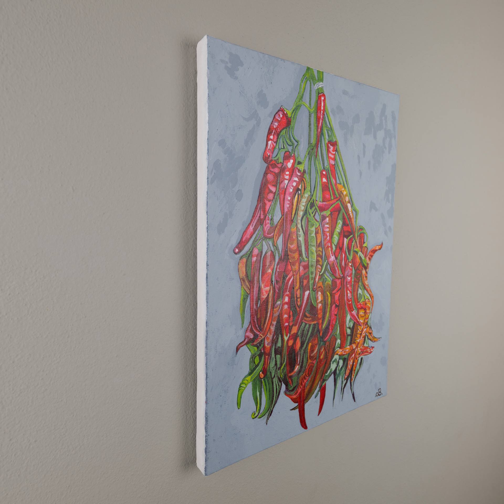 Chili Peppers Painting by Cinzia Beretta | Saatchi Art Austria