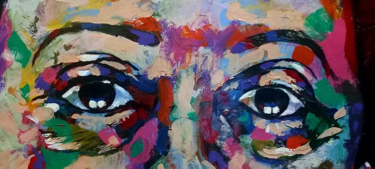 Original Abstract Pop Culture/Celebrity Painting by Charles Baldez
