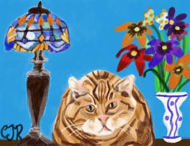 Original Realism Cats Digital by Caroline Robinson