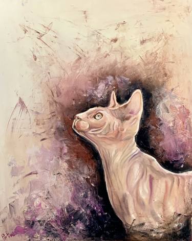 Original Contemporary Cats Paintings by Angels Unity