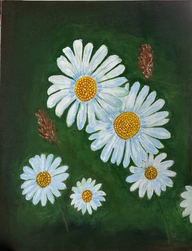 Original Classicism Floral Painting by Parvathy Mini