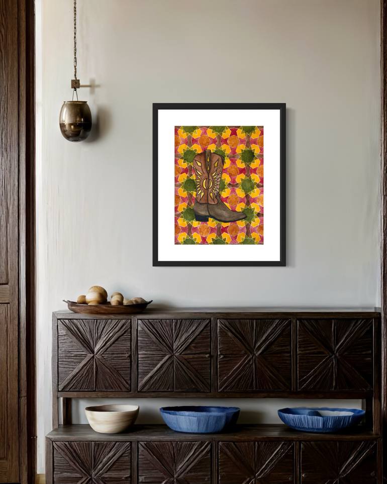 Original Illustration Geometric Painting by Dina Elsaid
