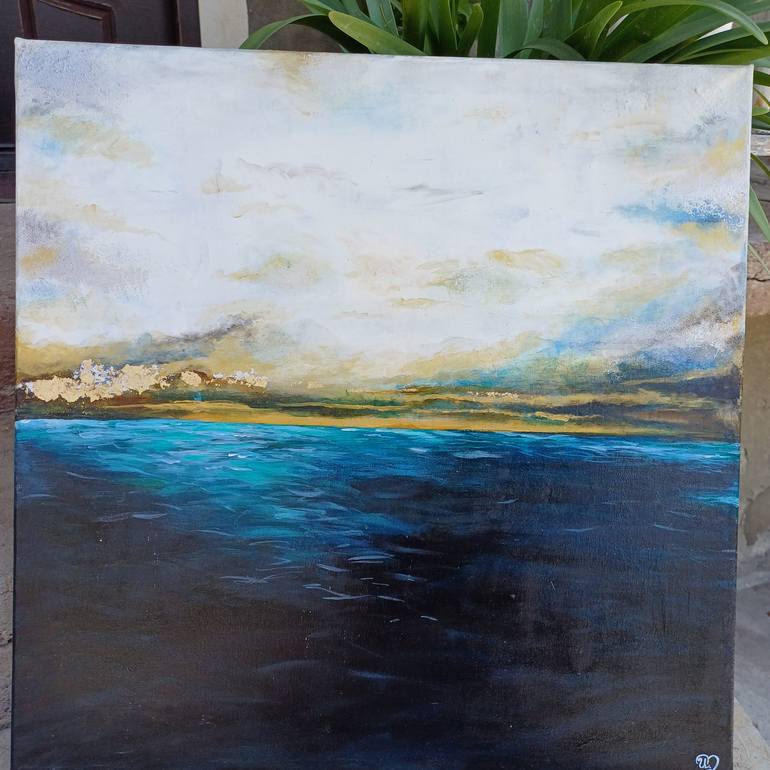 Original Abstract Seascape Painting by Armenuhi Gharagyozyan