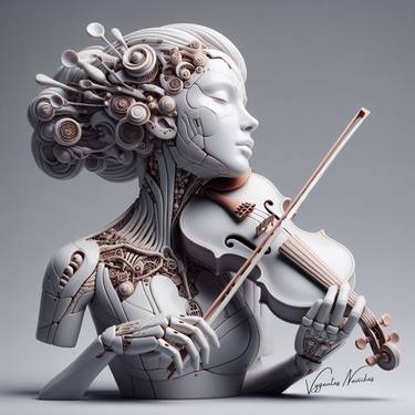 Porcelain violinist statue thumb