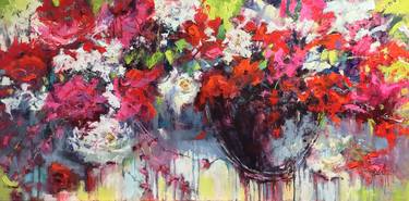 Original Abstract Floral Paintings by Monique Carr