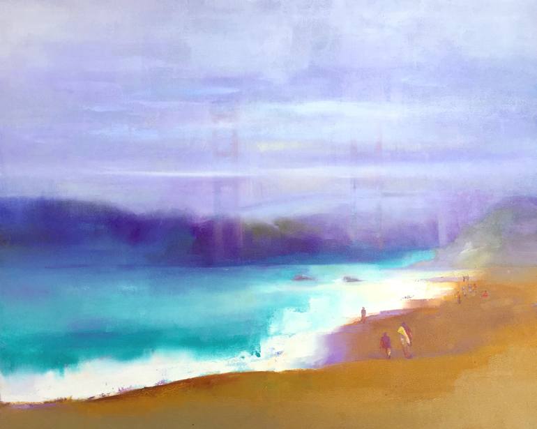 Original Contemporary Beach Painting by Diana Grigoryeva