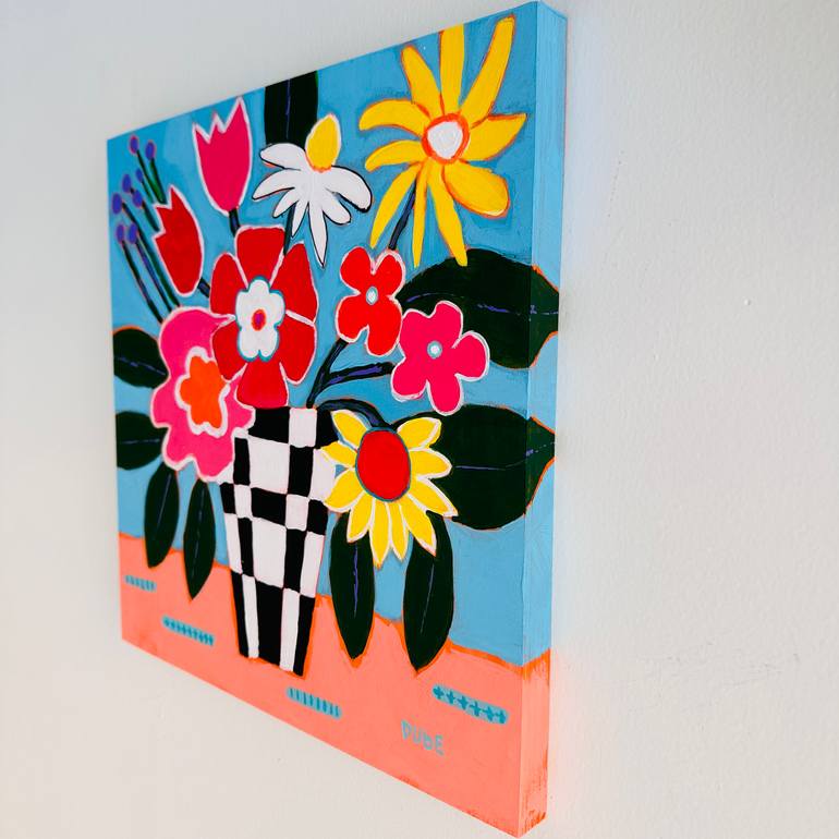 Original Abstract Floral Painting by Jeri Dube