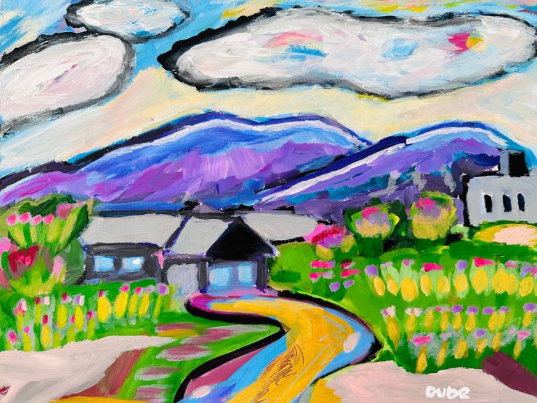 Original Impressionism Landscape Painting by Jeri Dube