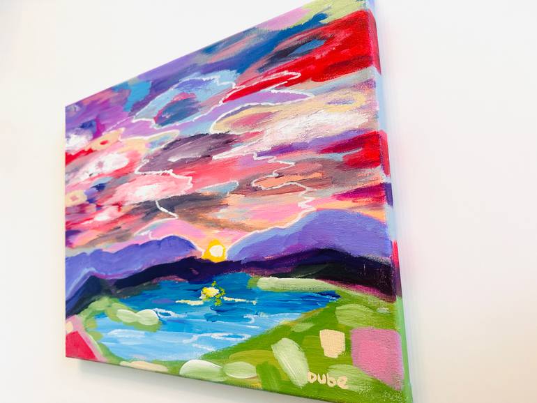 Original Abstract Expressionism Landscape Painting by Jeri Dube