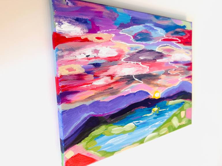 Original Abstract Expressionism Landscape Painting by Jeri Dube