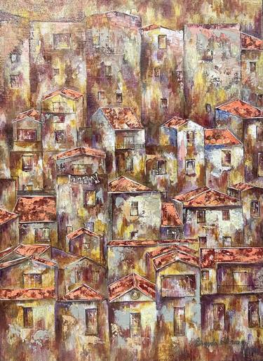 Original Abstract Expressionism Architecture Paintings by Ruveyda Gormezoglu