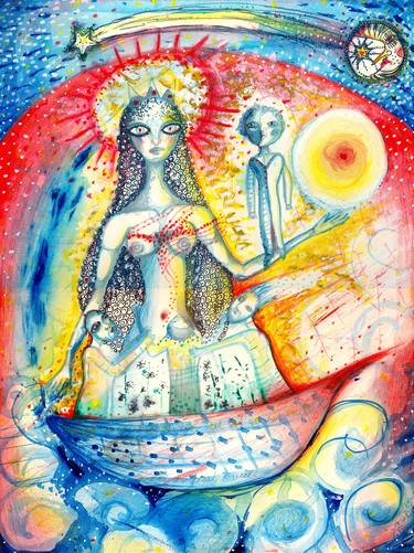Print of Illustration Religion Mixed Media by Arema Arega