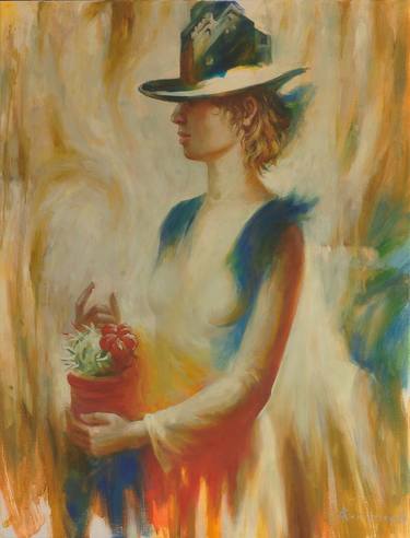 Original Art Nouveau Women Paintings by Anatoliy Rozhansky