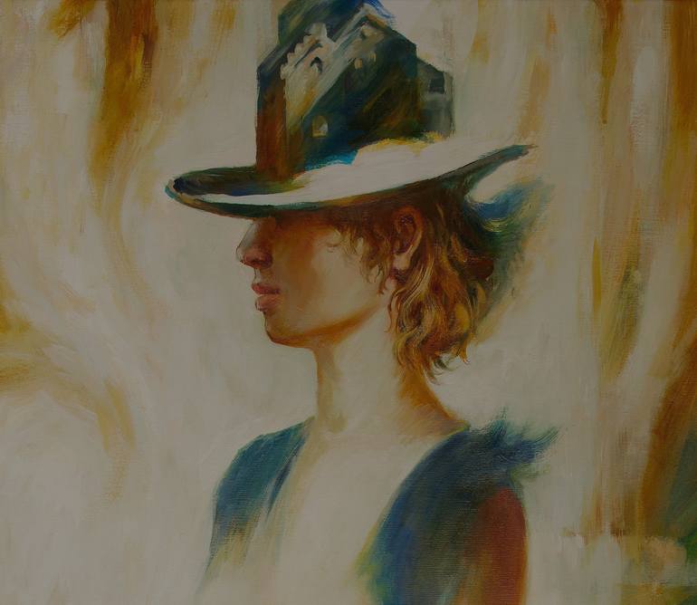 Original Art Nouveau Women Painting by Anatoliy Rozhansky