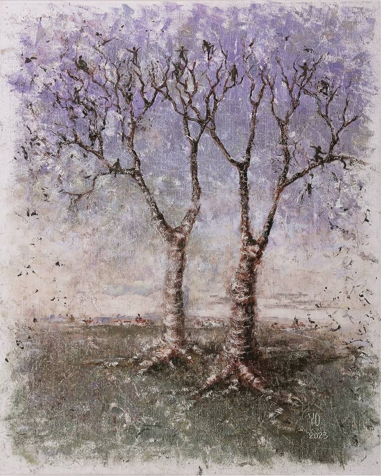 Print of Impressionism Landscape Paintings by Yulia Odukalets