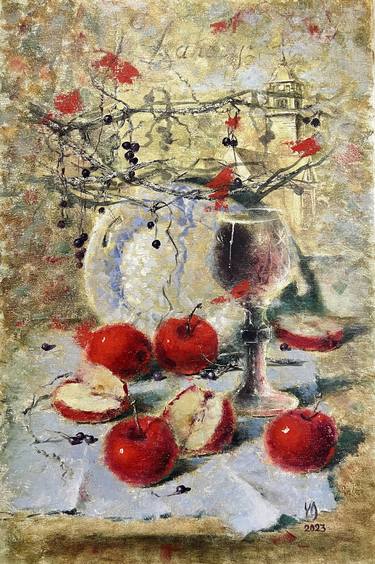 Still life Red Apples vintage style thumb