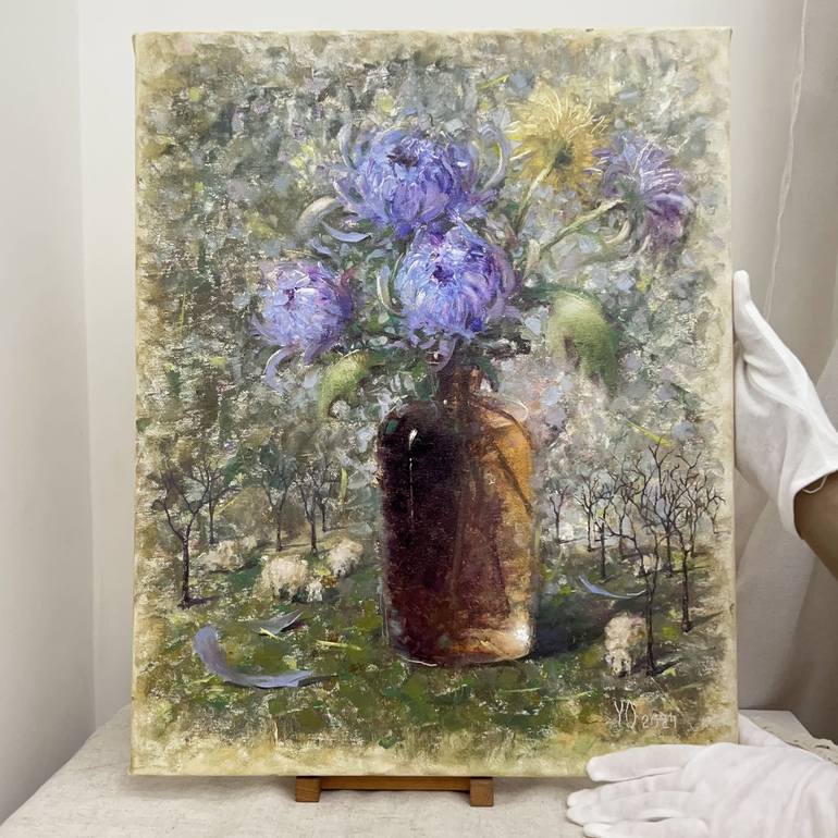 Original Conceptual Botanic Painting by Yuliya Odukalets