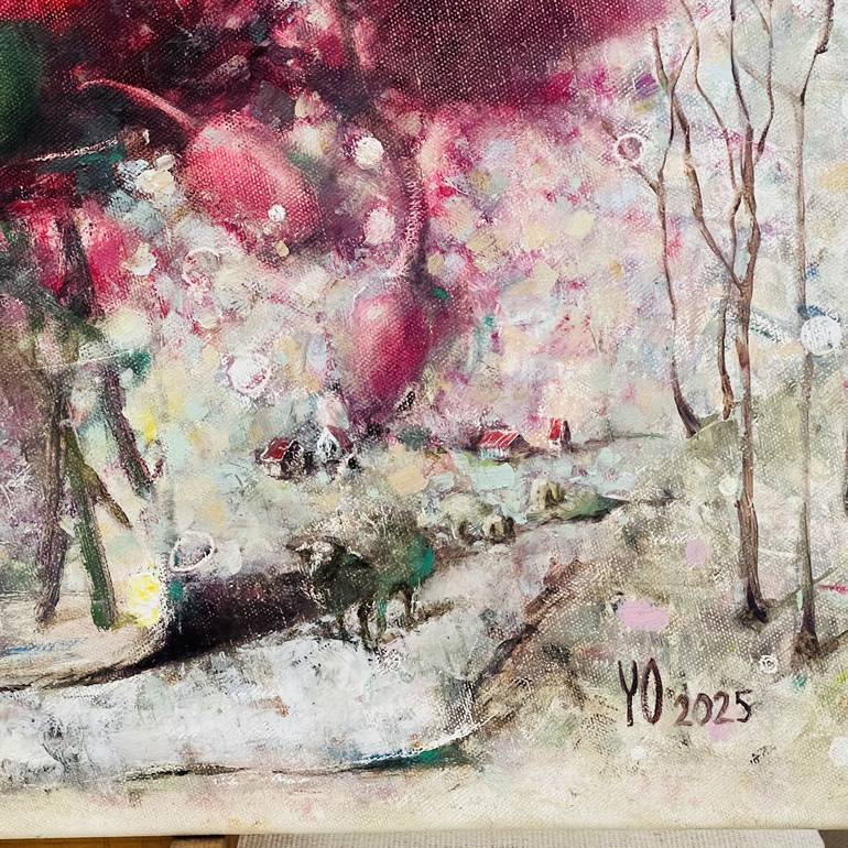 Original Romanticism Botanic Painting by Yulia Odukalets