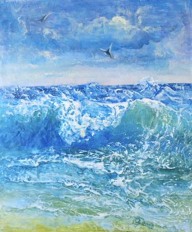 Original Minimalism Water Paintings by Yulia Odukalets