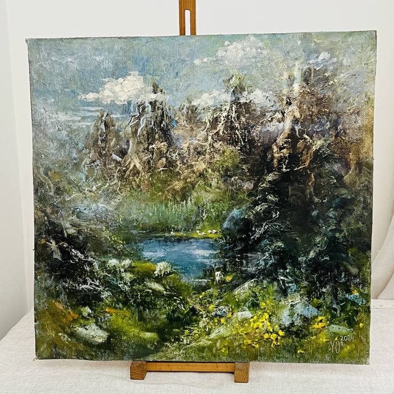 Original Impressionism Landscape Painting by Yulia Odukalets