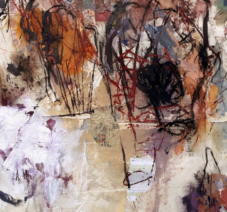 Original Abstract Expressionism Abstract Painting by Romulo Gonçalves