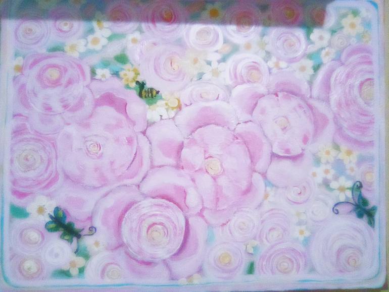 Original Conceptual Floral Painting by Raven DeSoto