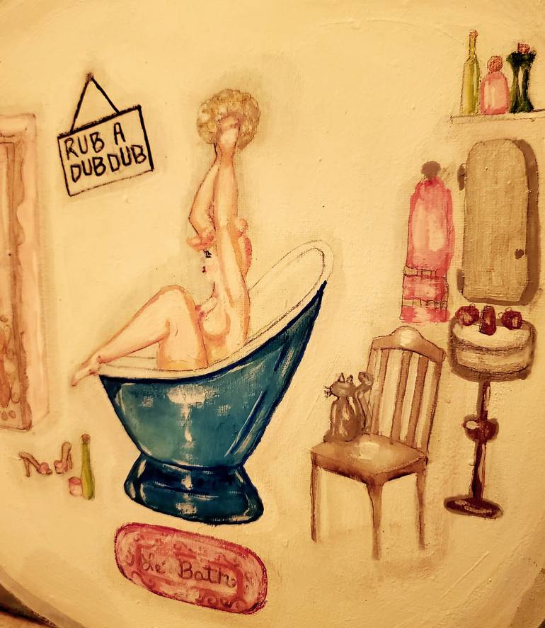 Original Illustration Nude Painting by Raven Desoto