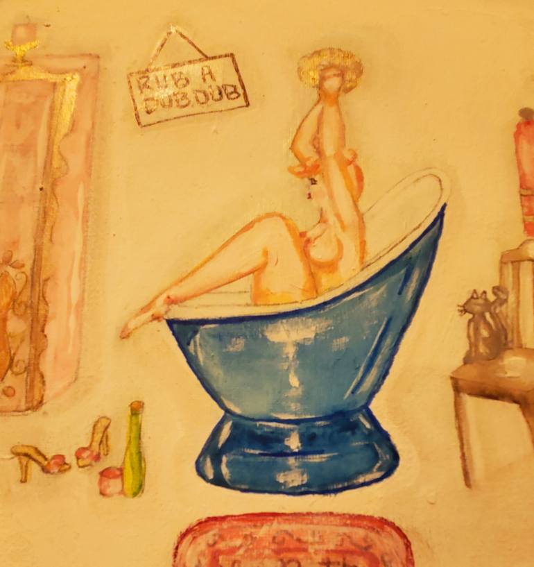 Original Illustration Nude Painting by Raven Desoto