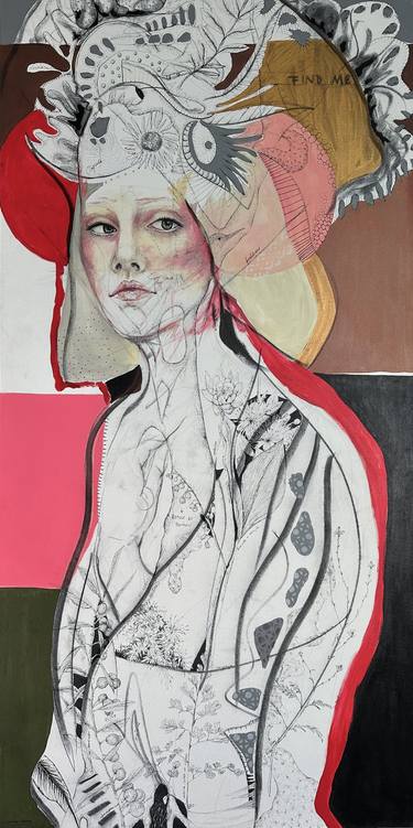 Original Figurative Women Mixed Media by Luciana Gomez