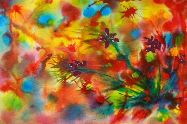 Original Abstract Floral Paintings by Erik Tanghe