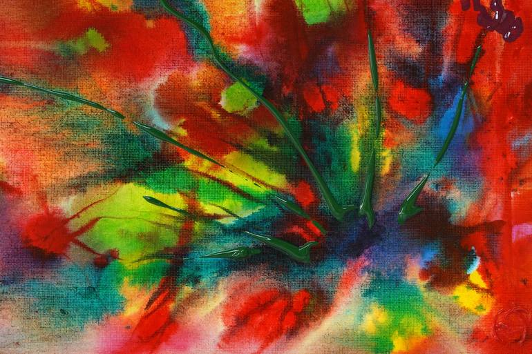 Original Abstract Floral Painting by Erik Tanghe