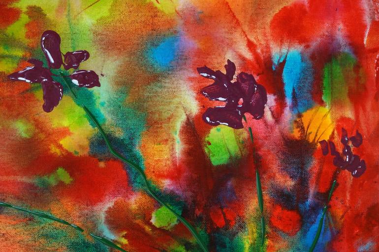 Original Abstract Floral Painting by Erik Tanghe