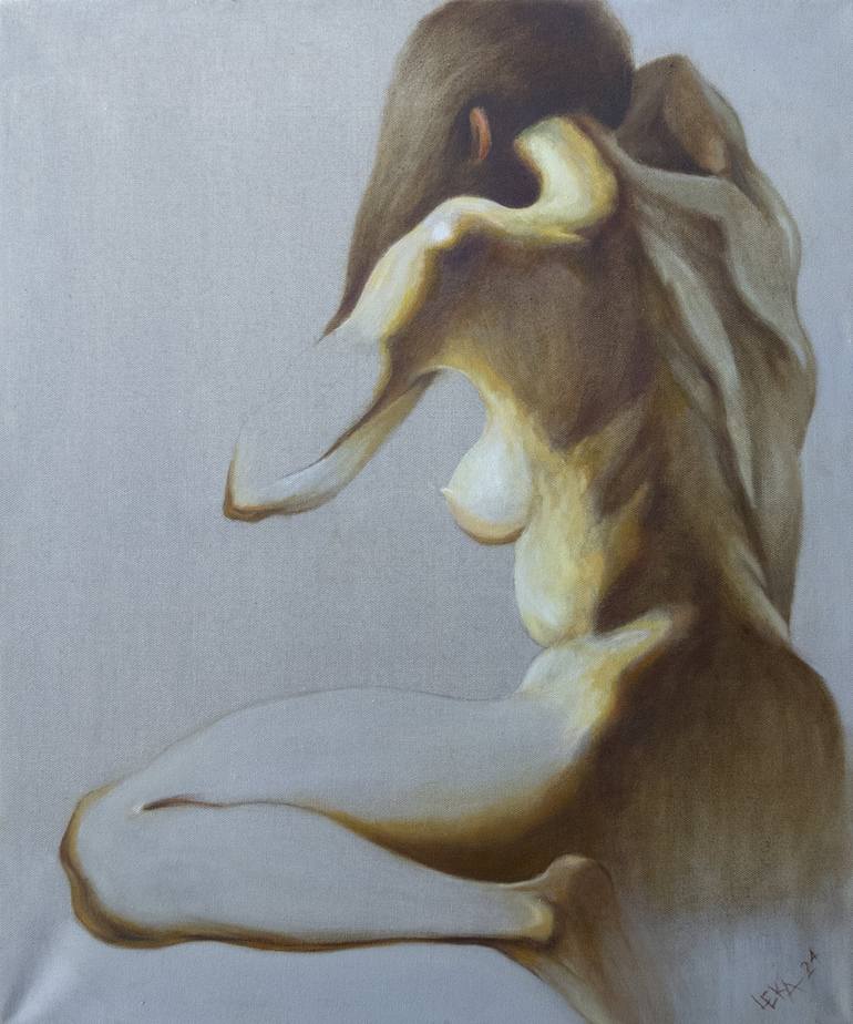 Original Realism Nude Painting by leka doko