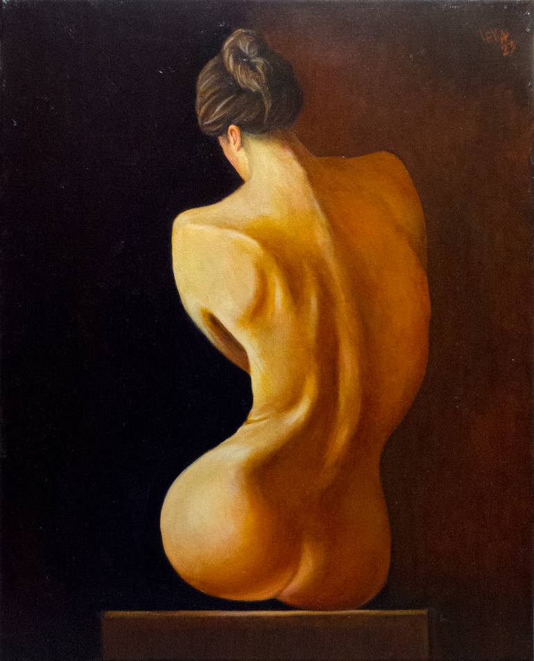 Original Realism Nude Painting by Leka Doko