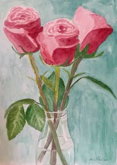 Original Impressionism Floral Paintings by Elaine Mifsud