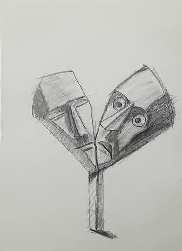Original Contemporary Geometric Drawing by Prakash Bahadur