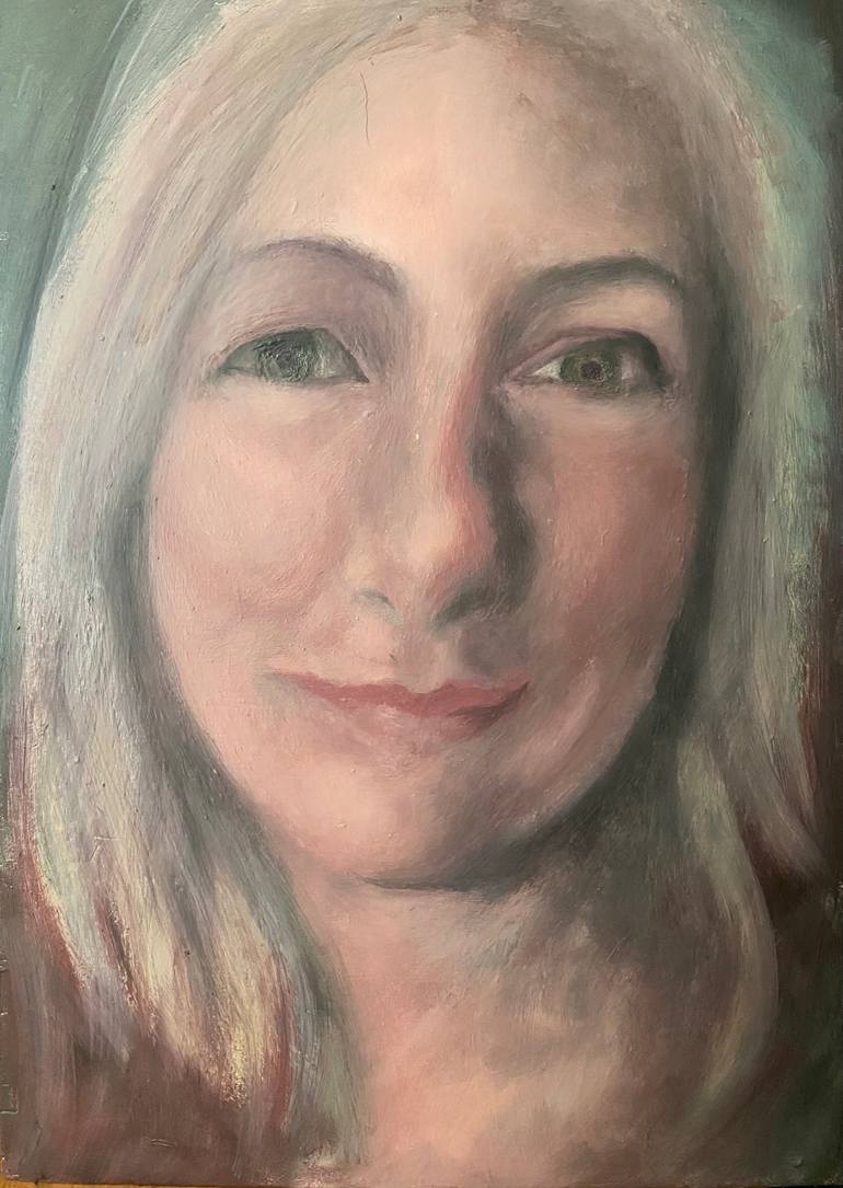 Original People Painting by Rebecca Richards | Figurative Art on Plywood | Oh How The Sand Shifts As We Stand On It