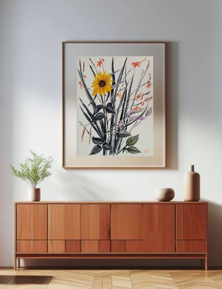 Original Expressionism Nature Mixed Media by Sandra Patrícia Ferreira