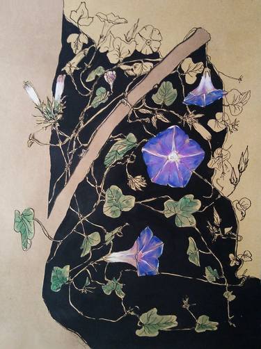 Original Figurative Botanic Collage by sandra patrícia ferreira