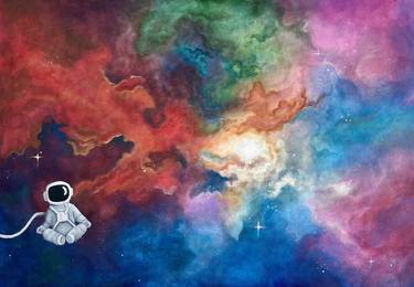 Original Abstract Outer Space Paintings by Agata Mleczkowska