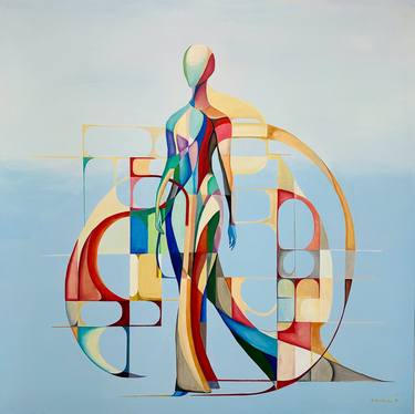 Original Abstract Science/Technology Paintings by Agata Mleczkowska