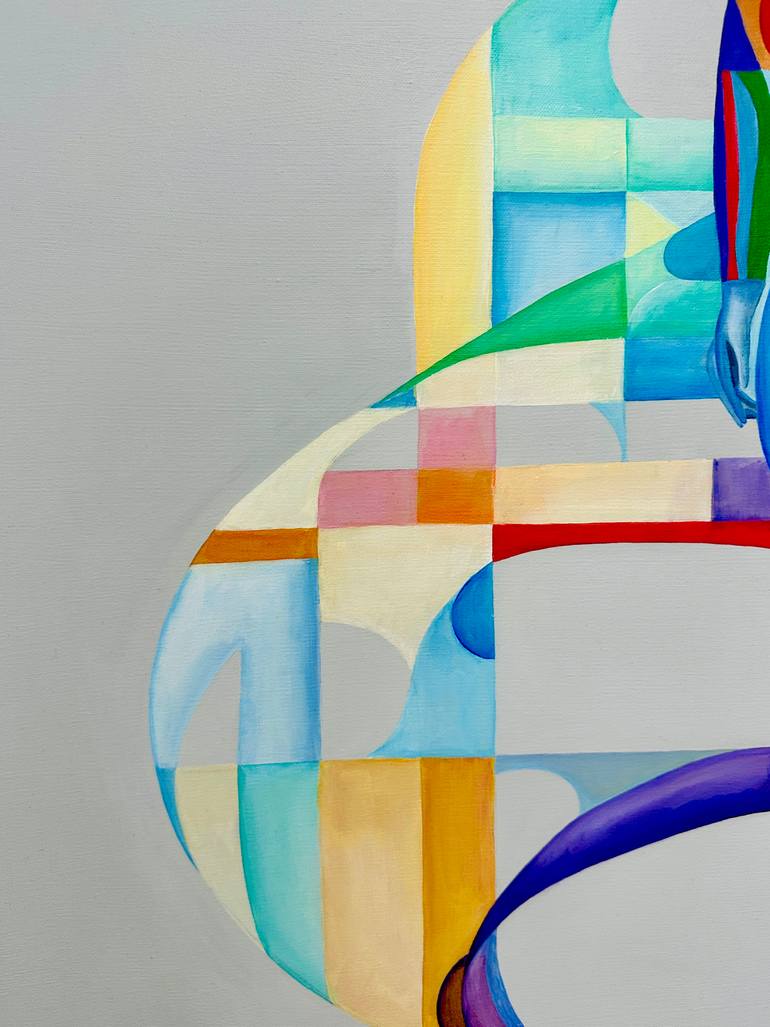 Original Abstract Science/Technology Painting by Agata Mleczkowska