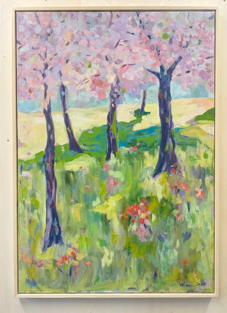 Original Impressionism Landscape Painting by Lina Swarovski