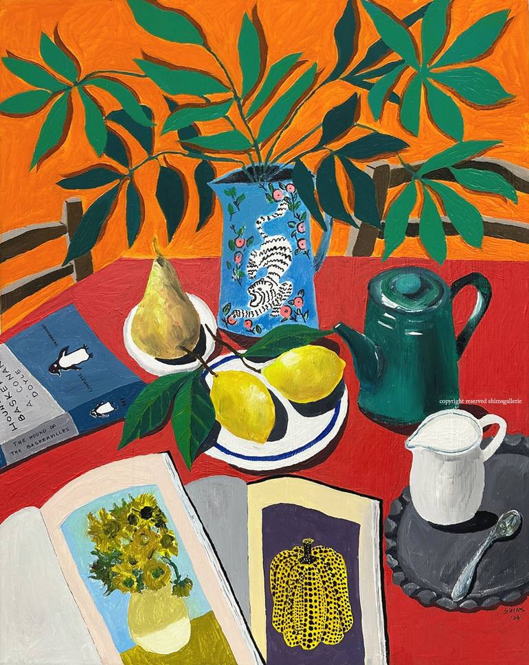 Original Contemporary Still Life Paintings by Shims Seng